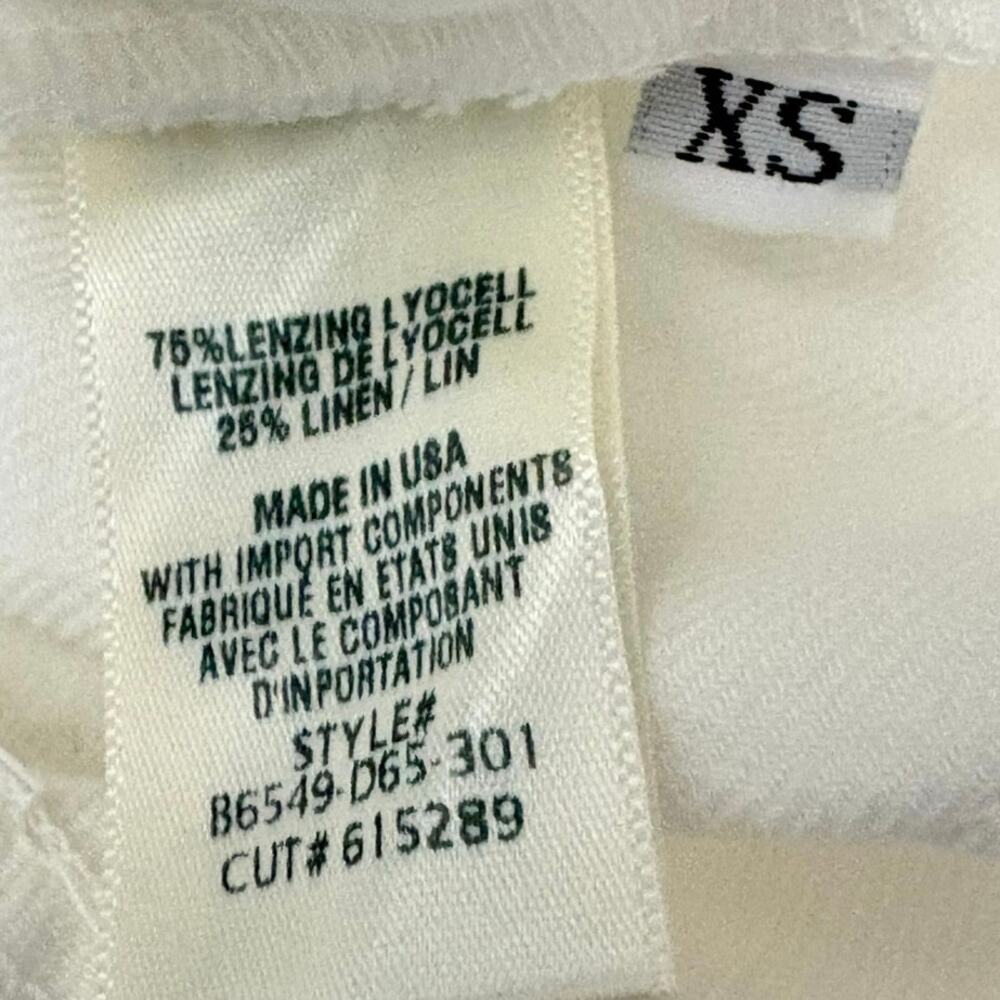 Bella Dahl White Button Front Stevie Overall Romper Women’s XS Linen Blend NWT - Picture 6 of 6